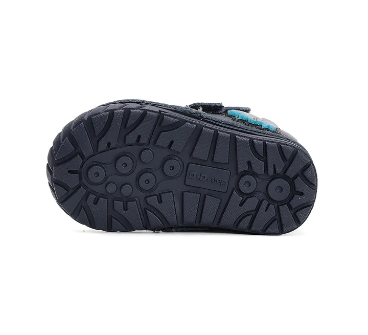 Ghete Îmblănite Băieți D.D.Step W029-42498B Royal Blue – Piele Naturală Bleumarin, cu Ursuleț [5]