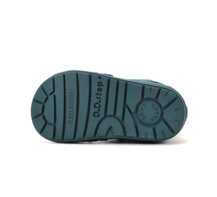 Ghete Îmblănite Băieți D.D.Step W071-62477A Emerald – Piele Naturală, Verde Petrol, cu Mașină de Pompieri [5]