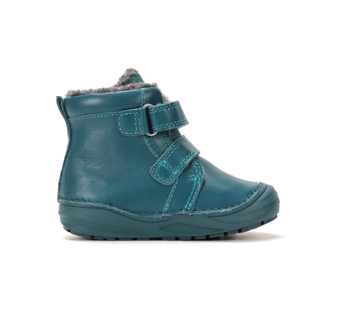 Ghete Îmblănite Băieți D.D.Step W071-62477A Emerald – Piele Naturală, Verde Petrol, cu Mașină de Pompieri [3]