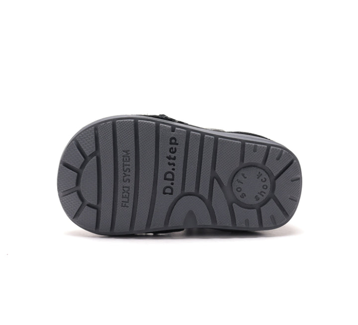 Ghete Îmblănite Băieți D.D.Step W071-62477B Black – Piele Naturală, Negre, cu Mașină de Pompieri [5]