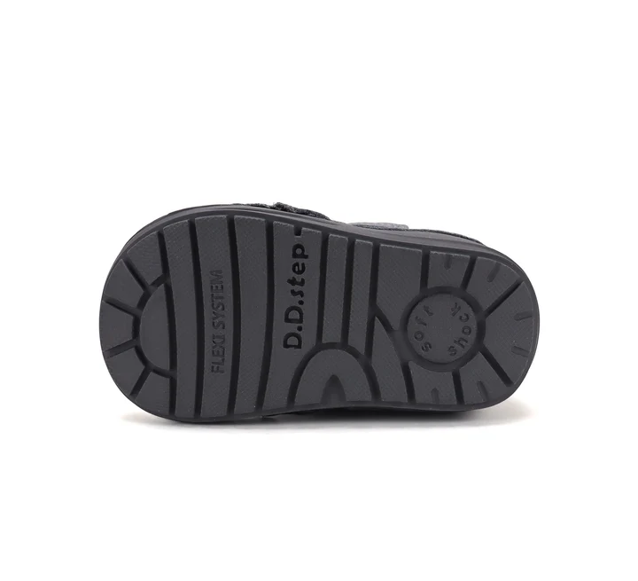 Ghete Îmblănite Fete D.D.Step W071-62376 – Piele Naturală, Gri Metalizat, cu Unicorn [5]