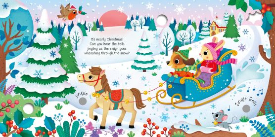 Jingle Bells Sound Book – Carte muzicală Usborne cu colinde și sunete de Crăciun [4]