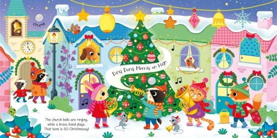 Jingle Bells Sound Book – Carte muzicală Usborne cu colinde și sunete de Crăciun [3]