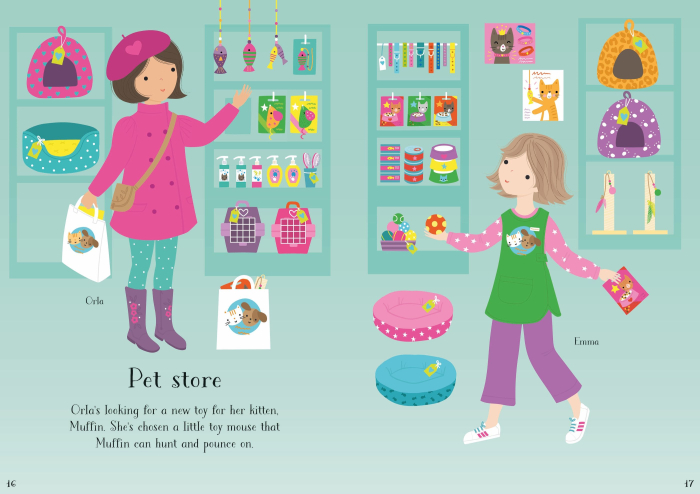 Little Sticker Dolly Dressing Kittens – Carte cu autocolante pisicuțe pentru copii 3+ ani [5]