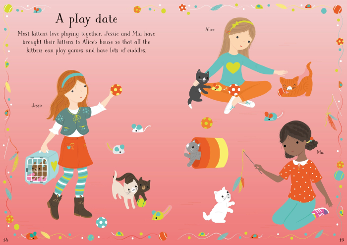 Little Sticker Dolly Dressing Kittens – Carte cu autocolante pisicuțe pentru copii 3+ ani [2]