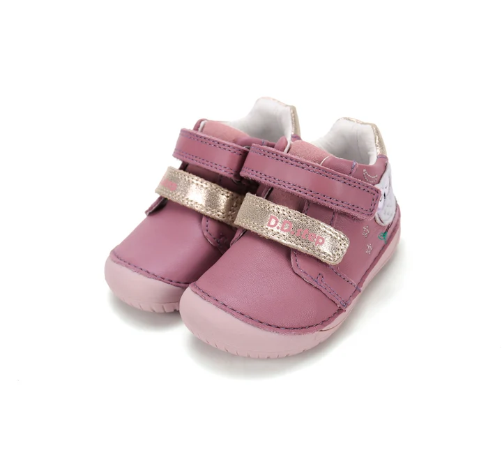 Pantofi Barefoot DD Step S070-62659B pentru Fete – Piele Naturala, Roz, Talpa Flexibila Zero Drop [5]