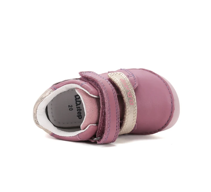 Pantofi Barefoot DD Step S070-62659B pentru Fete – Piele Naturala, Roz, Talpa Flexibila Zero Drop [3]