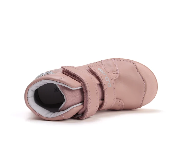 Pantofi Fete D.D.Step A049-52135 – Piele Naturală, Baby Pink cu Fluture [4]