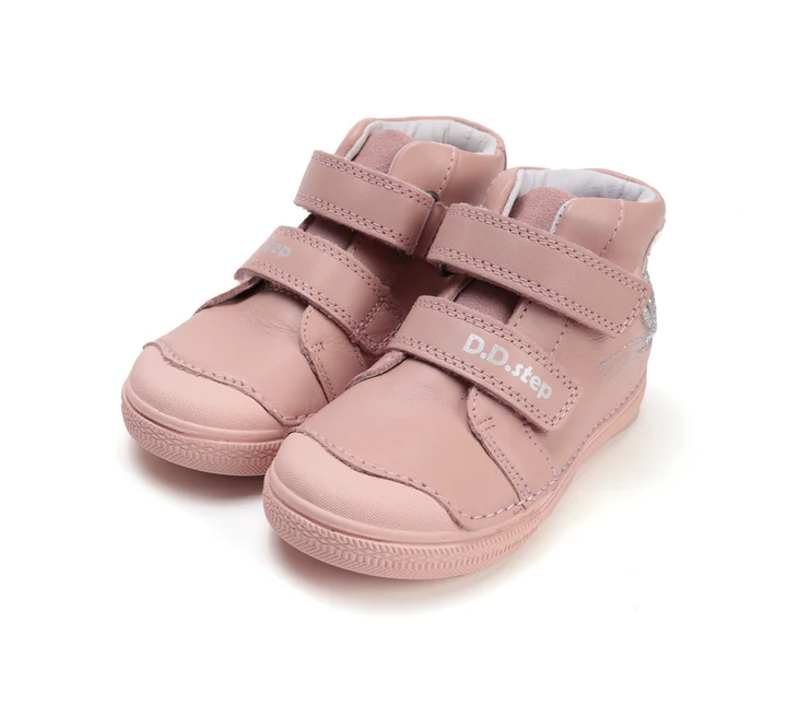 Pantofi Fete D.D.Step A049-52135 – Piele Naturală, Baby Pink cu Fluture [6]