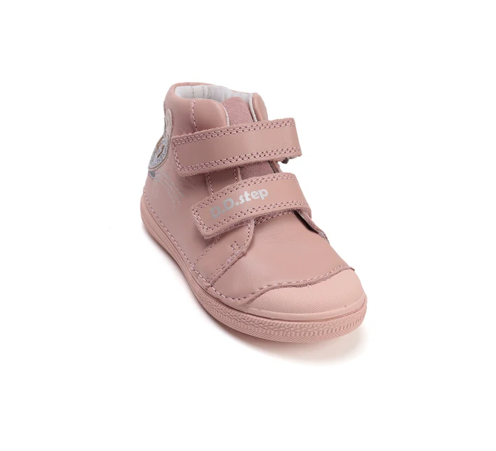 Pantofi Fete D.D.Step A049-52135 – Piele Naturală, Baby Pink cu Fluture [7]