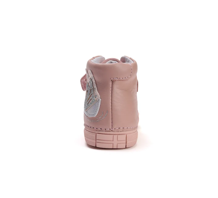 Pantofi Fete D.D.Step A049-52135 – Piele Naturală, Baby Pink cu Fluture [2]
