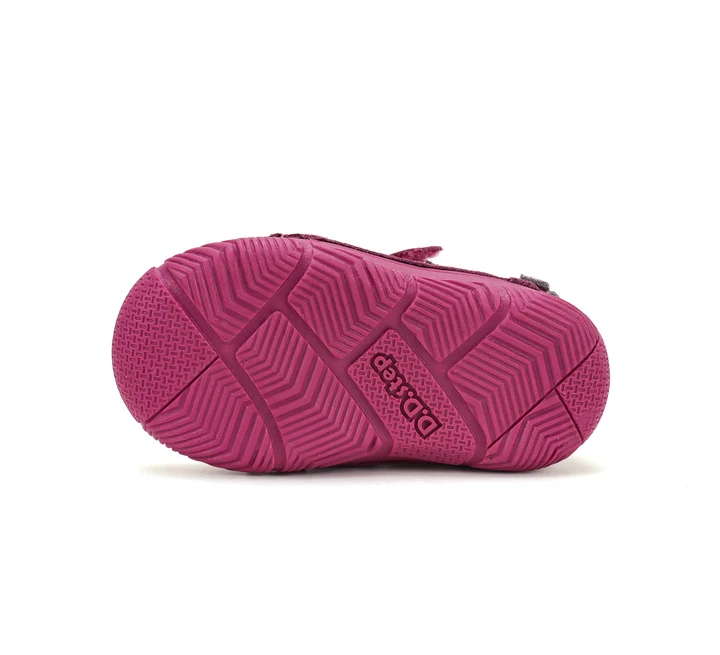 Pantofi Fete D.D.Step S082-62150 – Piele Naturală, Roz Închis, cu Ursuleț [5]