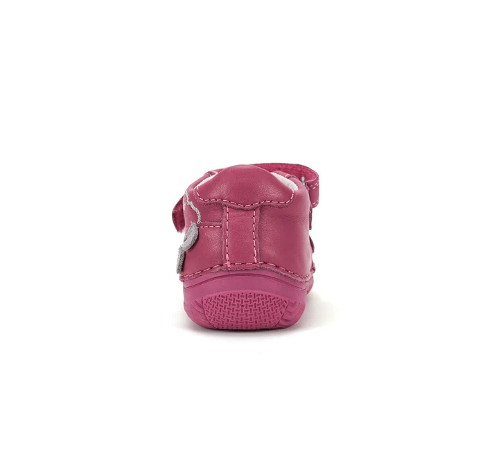Pantofi Fete D.D.Step S082-62150 – Piele Naturală, Roz Închis, cu Ursuleț [2]