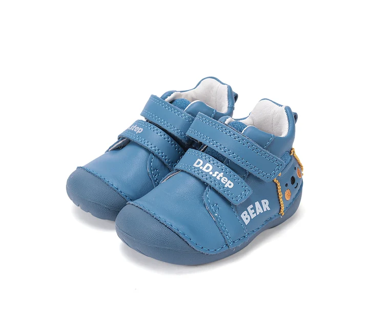 Pantofi Primii Pasi Baieti DD Step S015-61472A din Piele Naturala, Albastru [6]