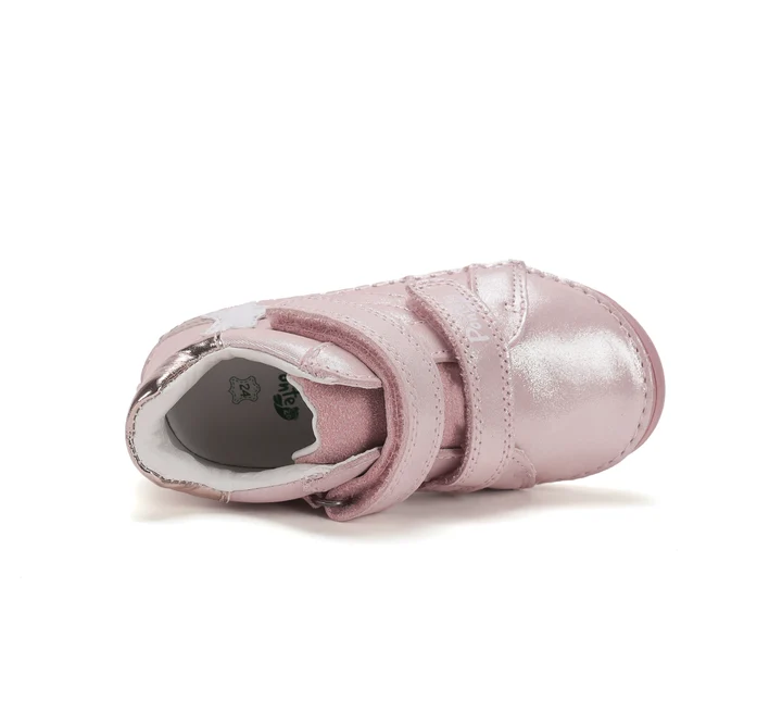 Pantofi Supinați Fete Ponte20 DA03-6-2901A – Piele Naturală, Roz cu Stea [4]