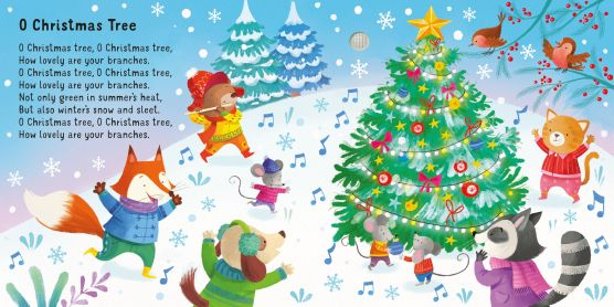 Sing-along Christmas Songs – Carte muzicală Usborne cu 5 cântece de Crăciun, 6 luni+ [2]