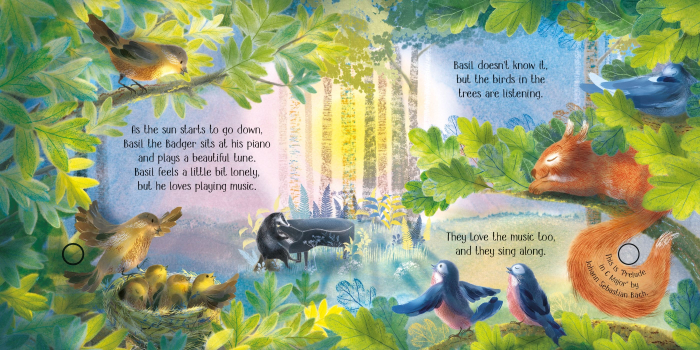 Sleepytime Music Book Usborne – Carte muzicală pentru copii 0+ luni, cântece de leagăn, carte interactivă cu sunete [3]