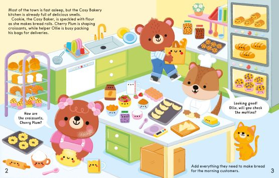The Cosy Bakery Sticker Book – Carte Usborne cu peste 150 de stickere, Brutăria Magică [3]