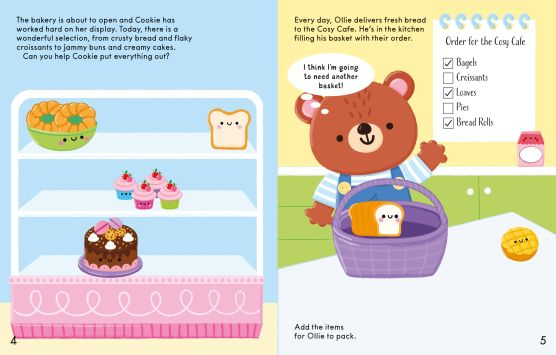 The Cosy Bakery Sticker Book – Carte Usborne cu peste 150 de stickere, Brutăria Magică [4]