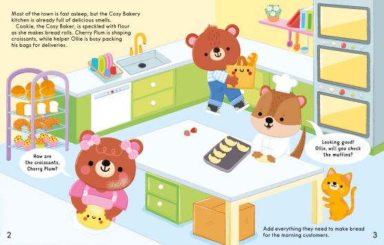 The Cosy Bakery Sticker Book – Carte Usborne cu peste 150 de stickere, Brutăria Magică [2]