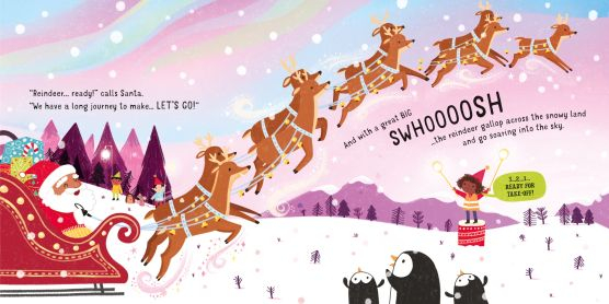Twinkly Twinkly Santa's Sleigh Ride – Carte Usborne cu 10 luminițe, 6 luni+ [3]