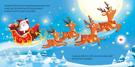 Wand Books: Christmas Magic – Carte interactivă Usborne cu baghetă magică și sunete, 3+ ani [3]