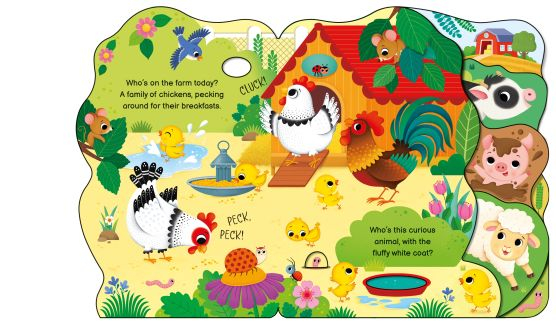 Who’s on the Farm Today? – Carte interactivă pentru bebeluși | Usborne [2]