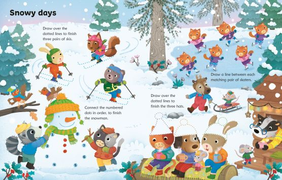 Wipe-Clean Cosy Activities – Carte Usborne cu activități reutilizabile și marker [3]