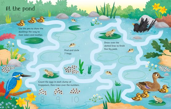 Wipe-Clean Spring Activities – Carte reutilizabilă cu activități pentru copii [4]