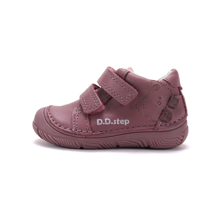 Papuci Barefoot Copii ⭐ - Pantofi Fete D.D.Step S082-62150A – Piele Naturală, Mov/Grape