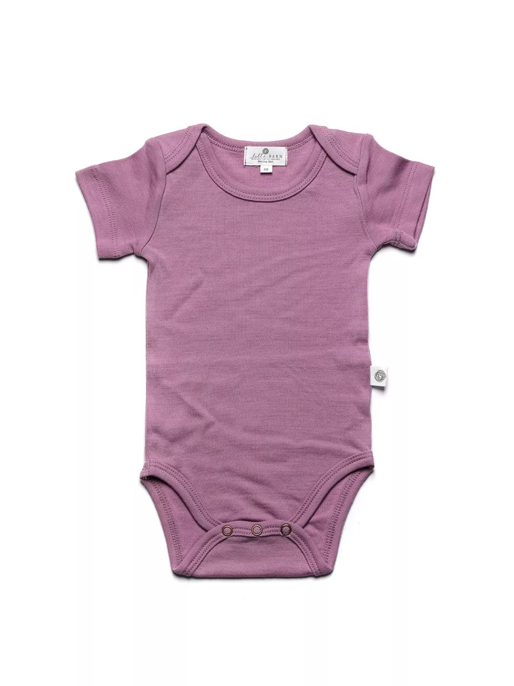 HAINE COPII - Body maneca scurta - lana merinos - Lavander Mist - 92