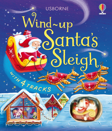 CARTI COPII 3-5 ANI+ - Carte cu jucarie Wind-Up Santa's Sleigh