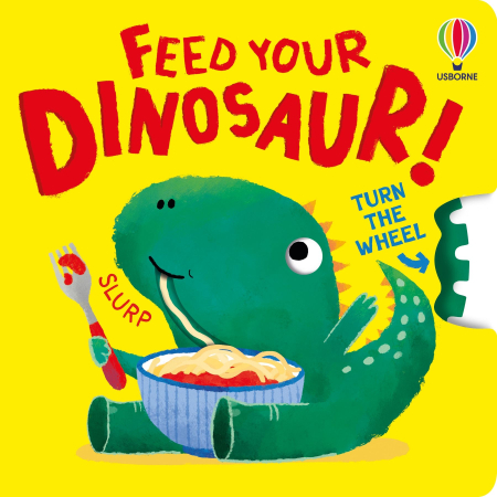 Cărți interactive cu slide pentru copii - Feed your Dinosaur