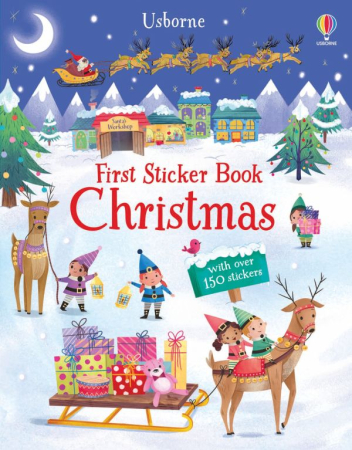 Cărți de Crăciun pentru copii - First Sticker Book Christmas – Carte de Crăciun cu stickere pentru copii, Usborne
