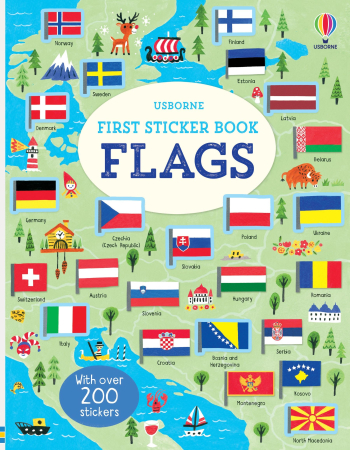 Cărți Usborne - First Sticker Book Flags