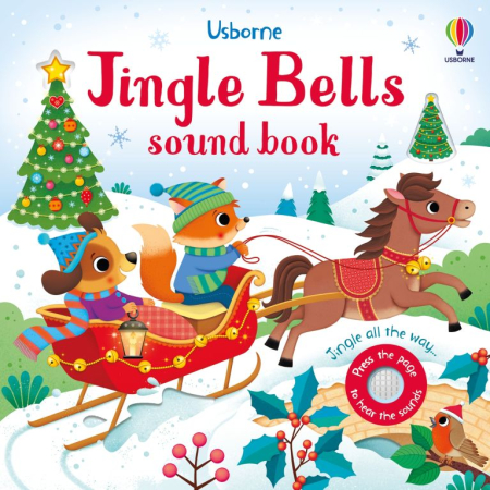 Cărți de Crăciun pentru copii - Jingle Bells Sound Book – Carte muzicală Usborne cu colinde și sunete de Crăciun