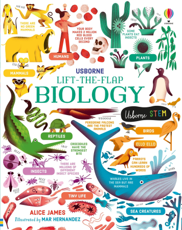Carti cu clapete - Lift-the-Flap Biology Usborne – Carte de Biologie cu Clapete pentru Copii, Limba Engleză, 7+ ani