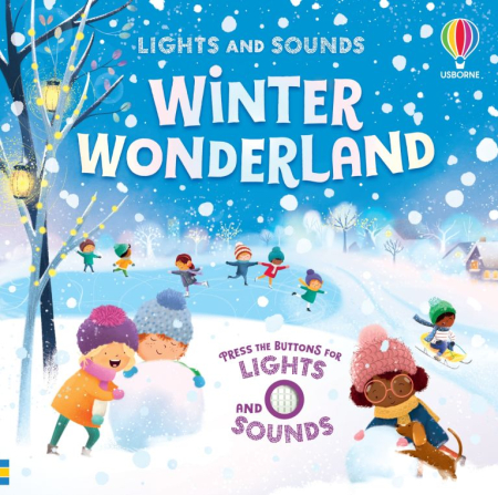 Cărți de Crăciun pentru copii - Lights and Sounds Winter Wonderland – Carte Usborne cu lumini și sunete, 6 luni+