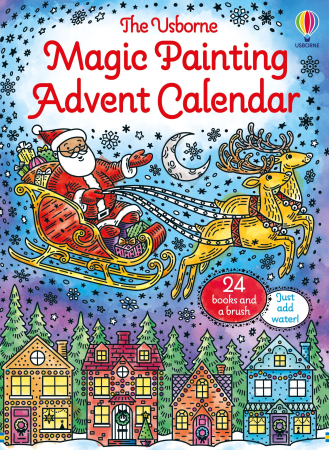 Cărți de Crăciun pentru copii - Magic Painting Advent Calendar – Calendar Advent Usborne cu 24 cărți de pictat cu apă