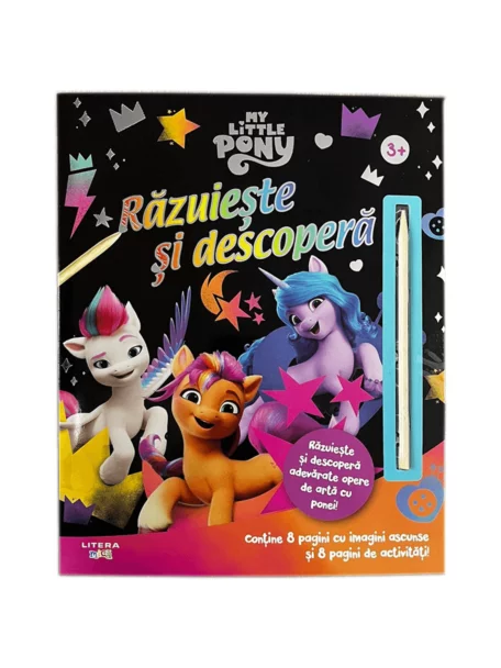 Carti My Little Pony pentru copii - My Little Pony – Răzuiește și descoperă | Carte de activități creativă pentru copii, Litera