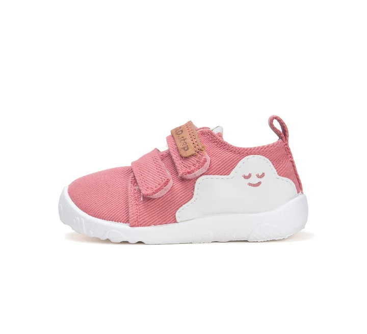 Papuci Barefoot DD STEP - Papuci Barefoot DD Step C086-52318 pentru Fete, Textili, Talpa Flexibila, Roz- Interior