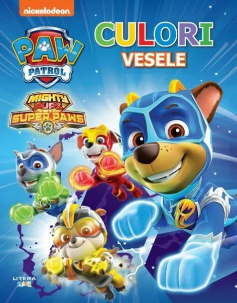 Carti Patrula Catelusilor - Patrula Cățelușilor Culori vesele – Carte de colorat copii | Carte educativă Paw Patrol