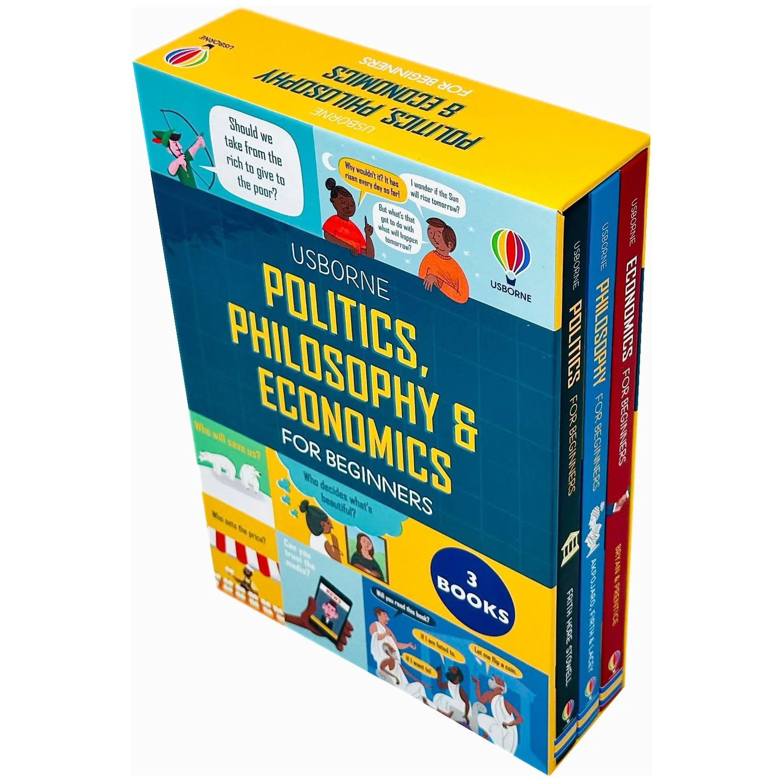Seturi carti Usborne - Set 3 Cărți Usborne – Politics, Philosophy & Economics Beginners Boxset | 8+ ani