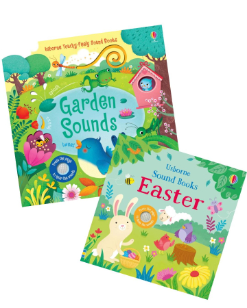 Cărți de Paște pentru copii  - Set cărți cu sunete Usborne – Garden Sounds & Easter Sounds | Cărți interactive copii