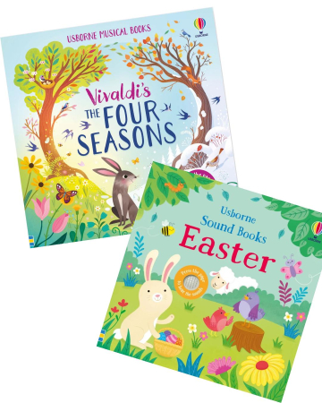 Cărți de Paște pentru copii  - Set cărți interactive Usborne – Vivaldi’s The Four Seasons & Easter Sounds | Carte cu sunete copii