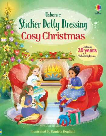 Cărți de Crăciun pentru copii - Sticker Dolly Dressing Cosy Christmas – Carte Usborne cu peste 200 de stickere de Crăciun