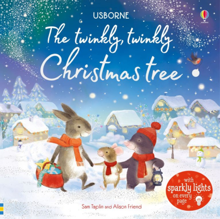 Twinkly Twinkly Christmas Tree – Carte Usborne cu luminițe de Crăciun, 6 luni+
