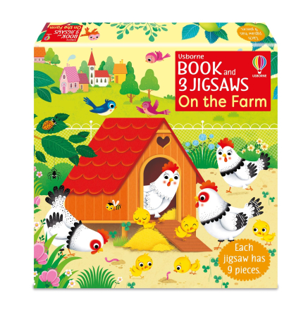 CARTI COPII 3-5 ANI+ - Usborne Book and 3 Jigsaws: On the Farm