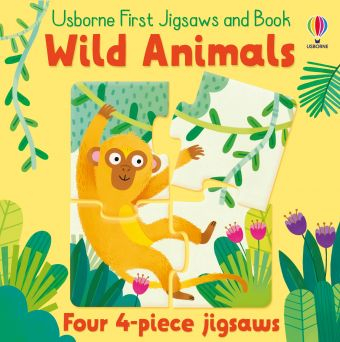 Puzzle - Usborne First Jigsaws and Book: Wild Animals