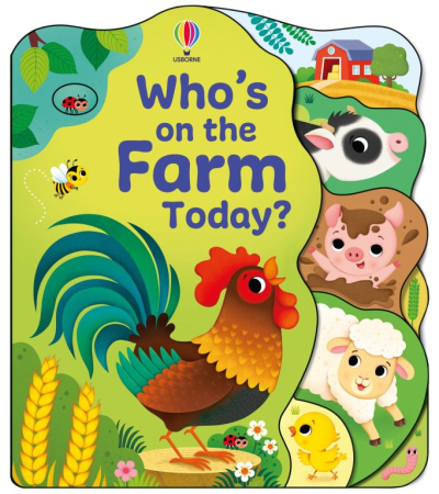 Cărți de Paște pentru copii  - Who’s on the Farm Today? – Carte interactivă pentru bebeluși | Usborne
